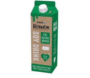 משקה סויה במתיקות מופחתת תנובה 1 ליטר