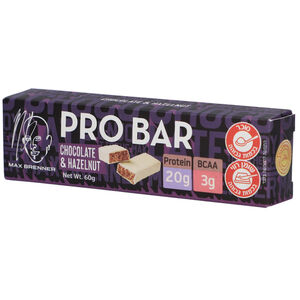 מקס ברנר שוקולד לבן ממולא בקרם אגוזים מעושר בחלבון ופתיתי סויה קראנצ'ים 60 גר'.